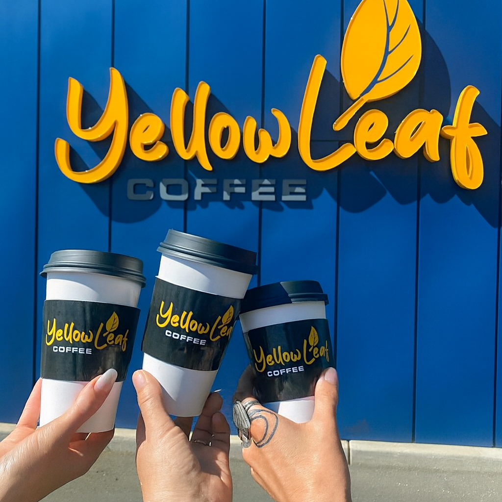 Yellow Leaf Coffee cups